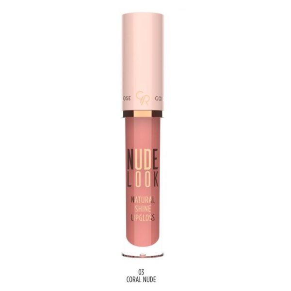رژ لب مایع براق گلدن رز مدل NUDE LOOK شماره 03 رنگ CORAL NUDE