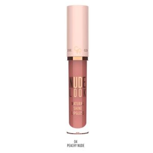 رژ لب مایع براق گلدن رز Golden Rose سری Nude Look شماره 04 رنگ Peachy Nude