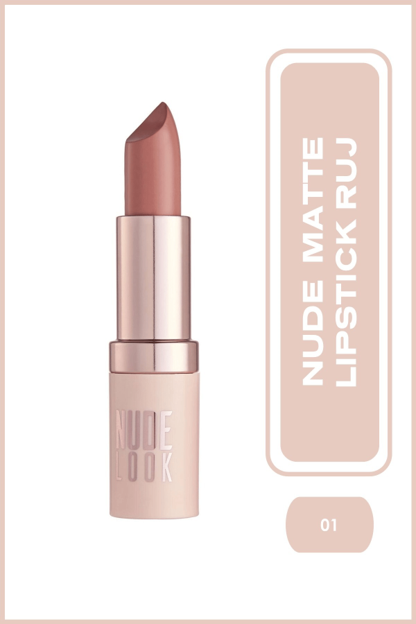 رژ لب جامد و مات گلدن رز سری Nude Look شماره 1 رنگ Coral Nude