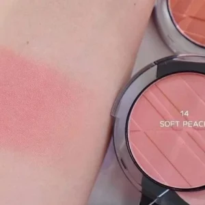 رژ گونه پودری گلدن رز مدل Powder Blush Soft And Silki رنگ Soft Peach شماره 14