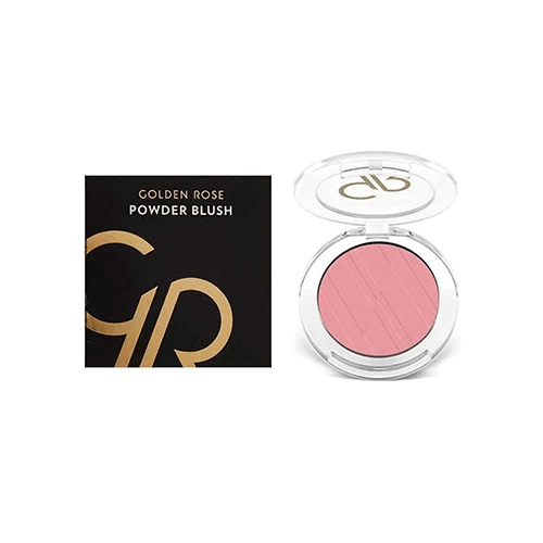 رژ گونه پودری گلدن رز مدل Powder Blush Soft And Silki رنگ Pink Kiss شماره 15