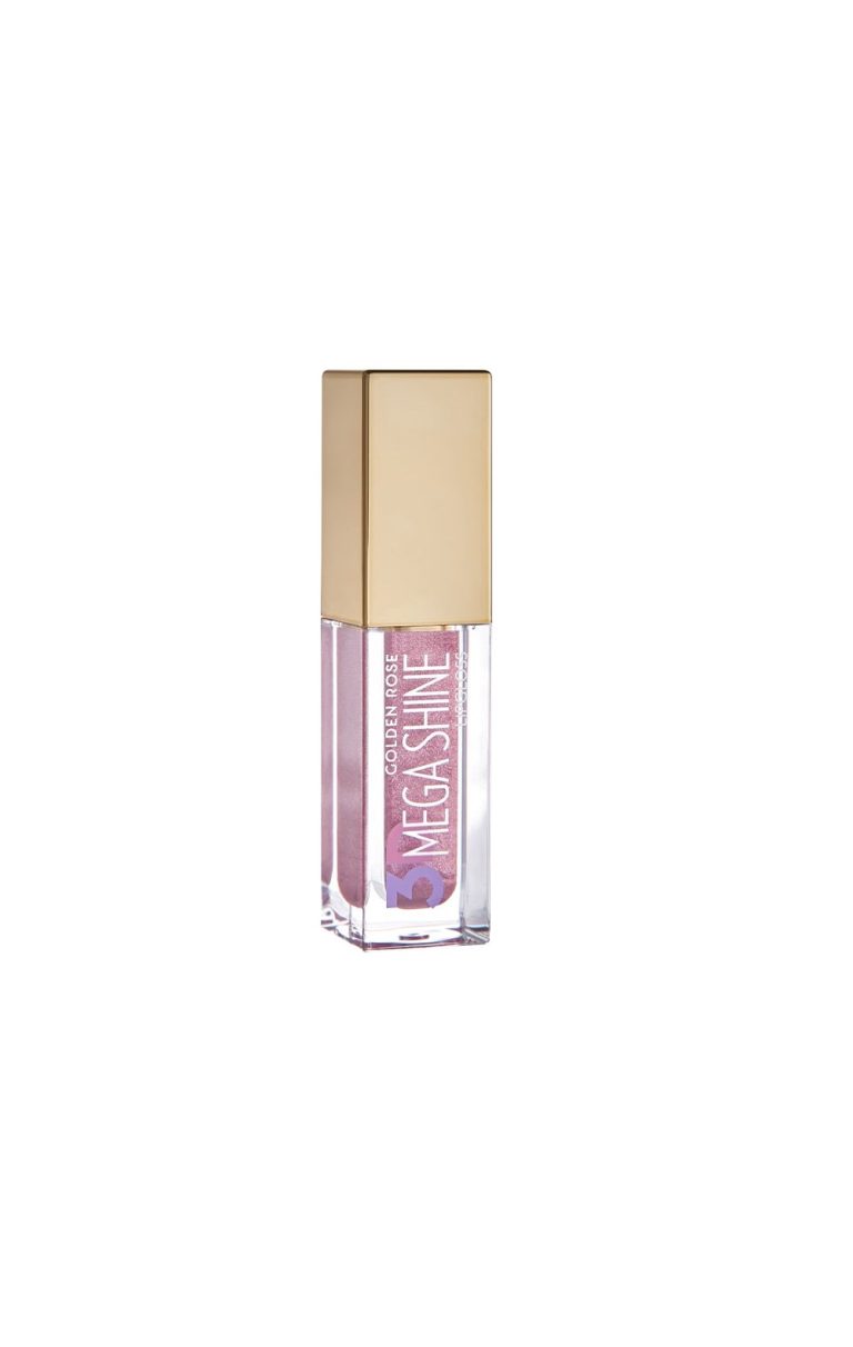 برق لب  گلدن رز مدل 3D MEGA SHINE سری SHIMMER شماره 118 رنگ صورتی بنفش