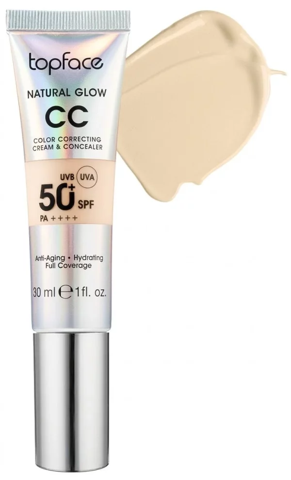 سی‌سی‌کرم و کانسیلر 02‌ تاپ‌فیس رنگ Warm Beige حجم 40 میلی لیتر
