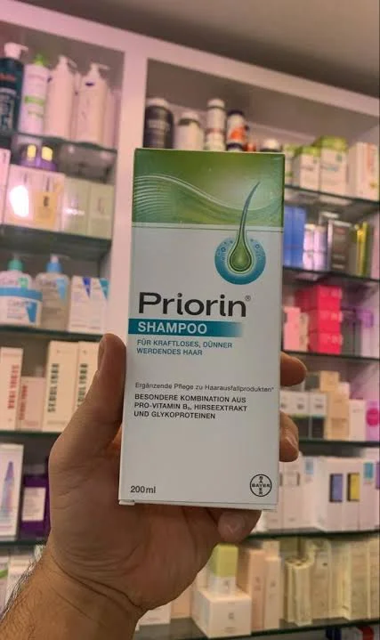 شامپو ضد‌ریزش موچرب پریورین priorin بایر آلمان اصل حجم 200 میل 