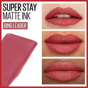 رژلب‌مایع 175 Ringleader میبلین سوپر استی مات اینک حجم 5 میلی‌لیتر