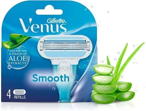 سری یدک ژیلت زنانه ونوس Smooth Sensitive با عصاره آلوئه‌ورا 4 عددی 