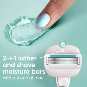 سری یدک ژیلت زنانه ونوس Smooth Sensitive با عصاره آلوئه‌ورا 4 عددی 