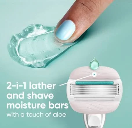 سری یدک ژیلت زنانه ونوس Smooth Sensitive با عصاره آلوئه‌ورا 4 عددی 