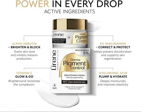کرم شب ضد‌لک لی‌رن مدل Derma Pigment Control حجم 50 میلی‌لیتر 