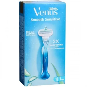 سری یدک ژیلت زنانه ونوس Smooth Sensitive با عصاره آلوئه‌ورا 4 عددی 