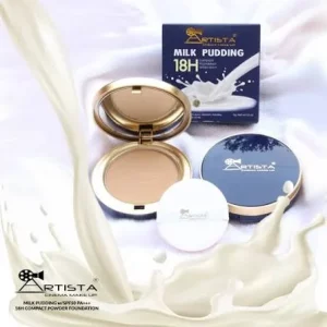 پنکیک کرم‌پودری 3W3 آرتیستا مدل Milk Pudding با SPF 50 حجم 80 گرم 