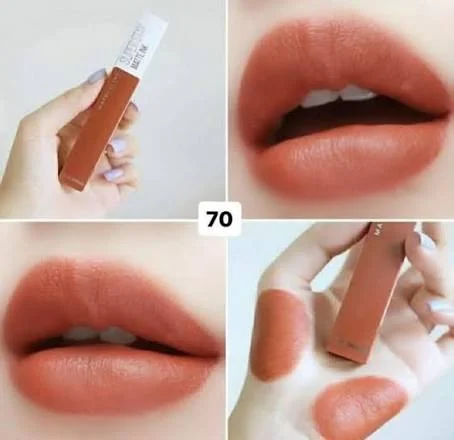 رژلب مایع 70 Amazonian میبلین سوپر استی مات اینک حجم 5 میلی‌لیتر 