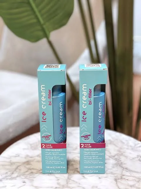 ژل‌مو Hair filler آیس‌کریم مدل 2 ضخیم کننده مو حجم 150 میلی لیتر 