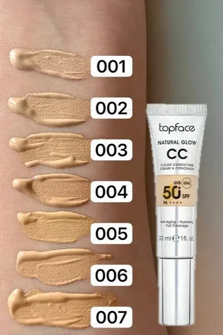 سی‌سی‌کرم و کانسیلر 01‌ تاپ‌فیس رنگ Cool Beige حاوی spf50 حجم 40 میل