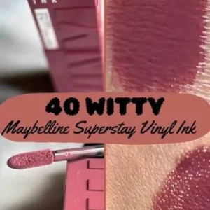 رژ‌لب مایع 40 ویتی میبلین Vinyl Ink حجم 4.2 گرم 