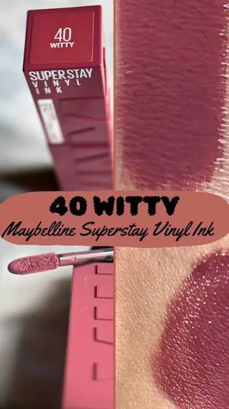 رژ‌لب مایع 40 ویتی میبلین Vinyl Ink حجم 4.2 گرم 