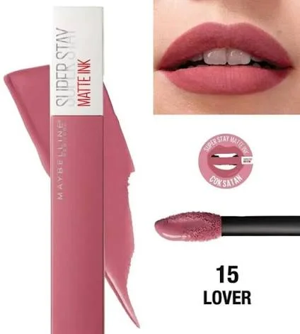 رژلب مایع 15لاور میبلین سوپر استی مات اینک حجم 5 میل 