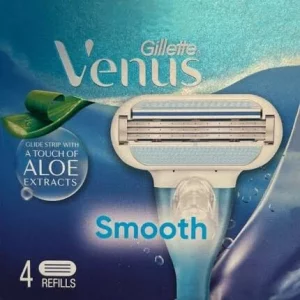 سری یدک ژیلت زنانه ونوس Smooth Sensitive با عصاره آلوئه‌ورا 4 عددی 