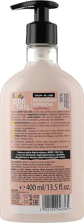 لوسیون بدن هلو بی‌یلندا مدل Body Cocktail حجم 400 میلی‌لیتر