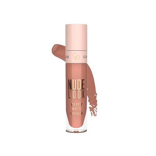 رژ لب مایع و مات گلدن رز سری Nude Look شماره 2 رنگ Peachy Nude