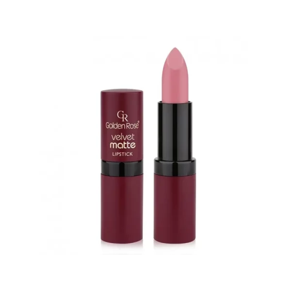 رژ لب جامد مات و مخملی گلدن رز مدل GR Velvet Matte Lipstick شماره 7