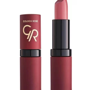 رژ لب جامد مات و مخملی گلدن رز مدل GR Velvet Matte Lipstick شماره 39