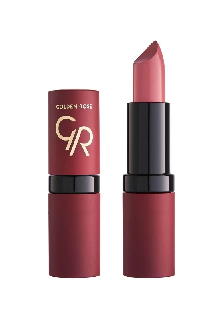 رژ لب جامد مات و مخملی گلدن رز مدل GR Velvet Matte Lipstick شماره 39