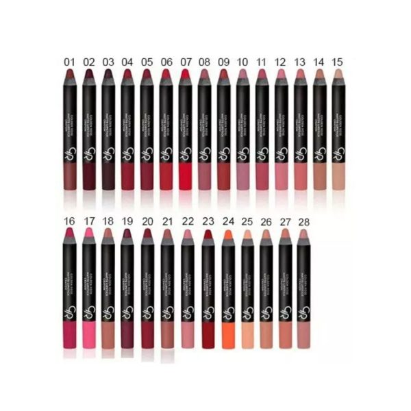 رژ لب مدادی مات گلدن رز مدل Crayon شماره 13
