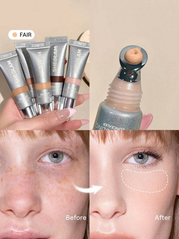 کانسیلر سرفلزی شیگلم خنک‌کننده و آبرسان مدل Bright Eyes حجم 15 گرم 
