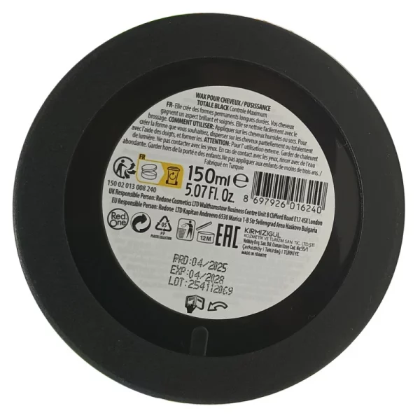 واکس مو رد وان مشکي مدل BLACK AQUA HAIR GEL WAX حجم 150 ميل