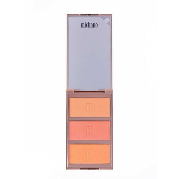پالت رژگونه مات 3 رنگ میچانو شماره MB-410