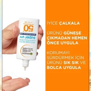 ضدآفتاب آمبر سولر گارنیر Super UV SPF50+ حجم 40 میلی‌لیتر