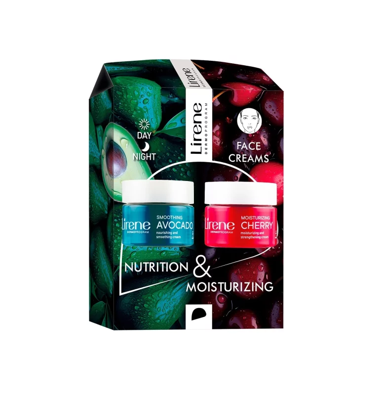 ست کرم آبرسان و مغذی صورت لایرن مدل Nourishing & Moisturizing شامل کرم گیلاس 50 میل و کرم آووکادو 50 میل