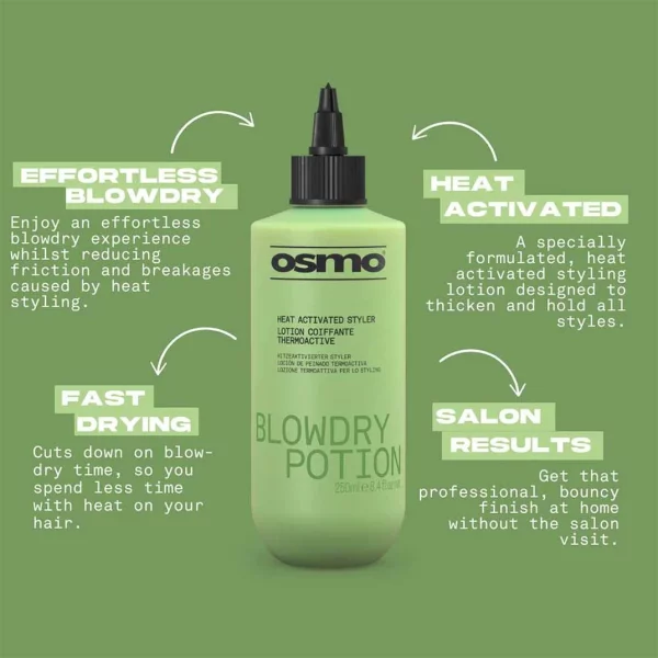 لوسیون‌مو Blowdry Potion اسمو حالت‌دهنده و محافظ حرارت  حجم 250 میلی‌لیتر