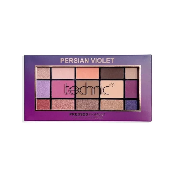پالت سایه Persian Violet تکنیک 15 رنگ مدل Pressed Pigment حجم 30 گرم