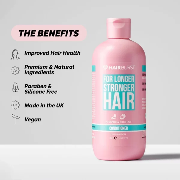 کاندیشینر آووکادو و نارگیل هیربراست Longer Stronger hair حجم 350 میلی لیتر