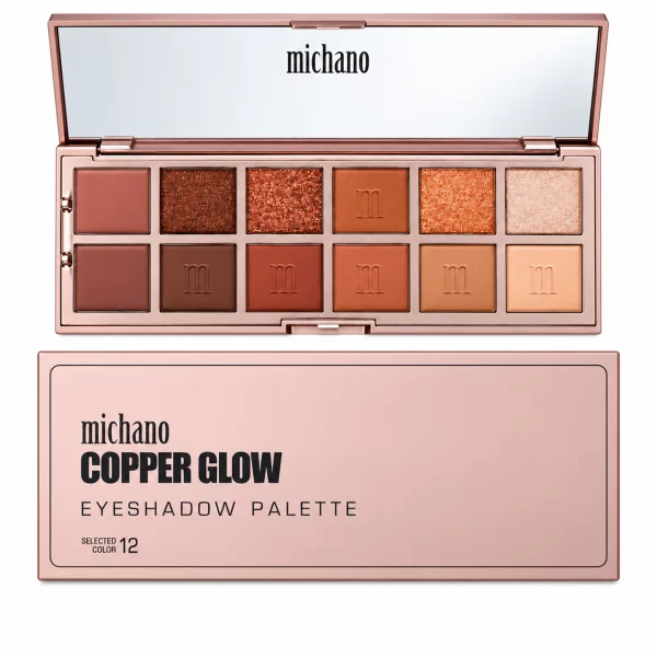 پالت سایه چشم ۱۲ رنگ میچانو مدل Copper Glow