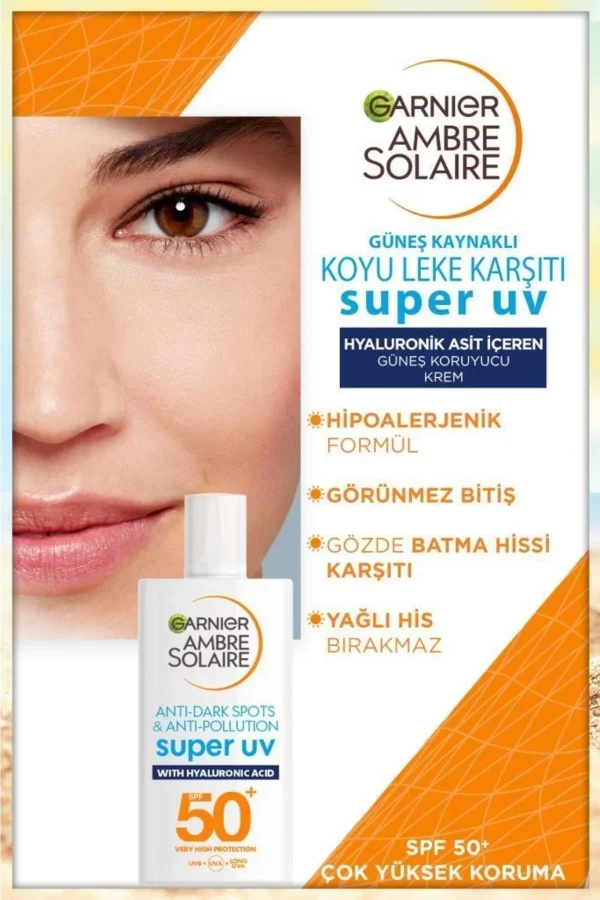 ضدآفتاب آمبر سولر گارنیر Super UV SPF50+ حجم 40 میلی‌لیتر