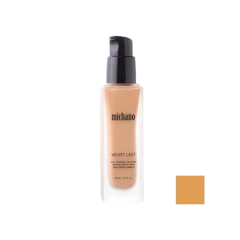 کرم پودر مات میچانو مدل VELVET LAST شماره MF-06 رنگ GOLDEN TAN حجم 30 میل