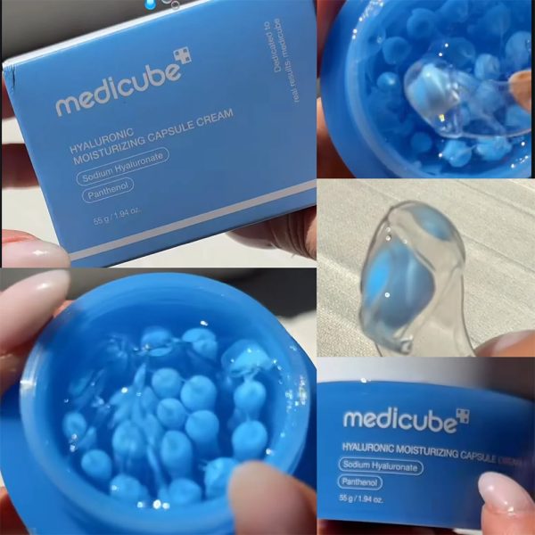 کرم کپسولی مدی کیوب Medicube هیالورونیک اسید و پانتنول آبرسان عمیق 55 گرم