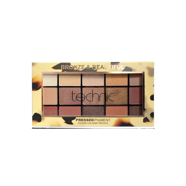 پالت سایه Bronze&Beautiful تکنیک سایه چشم 15 رنگ حجم 22.5 گرم 