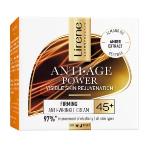 کرم ضد چروک و سفت کننده لیرن مدل Anti Age Power 45+ حجم 50 میل