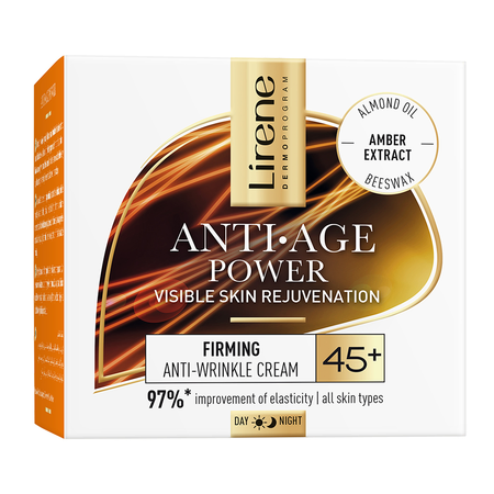 کرم ضد چروک و سفت کننده لیرن مدل Anti Age Power 45+ حجم 50 میل