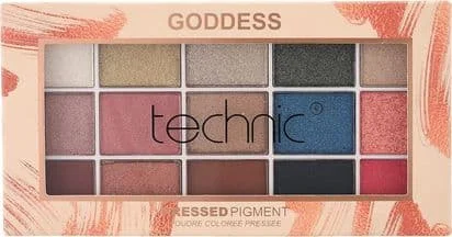 پالت سایه گادنس تکنیک 15 رنگ مدل Goddess Pressed Pigment حجم 30 گرم 