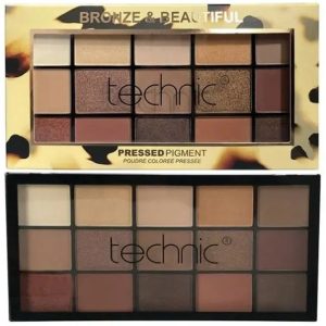 پالت سایه Bronze&Beautiful تکنیک سایه چشم 15 رنگ حجم 22.5 گرم 