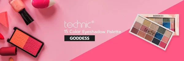پالت سایه گادنس تکنیک 15 رنگ مدل Goddess Pressed Pigment حجم 30 گرم 