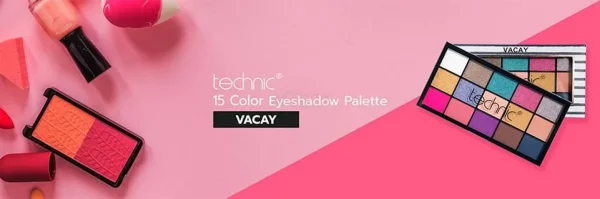 پالت سایه Vacay تکنیک مدل Vacay Pressed Pigment 15 رنگ حجم 22.5 گرم 