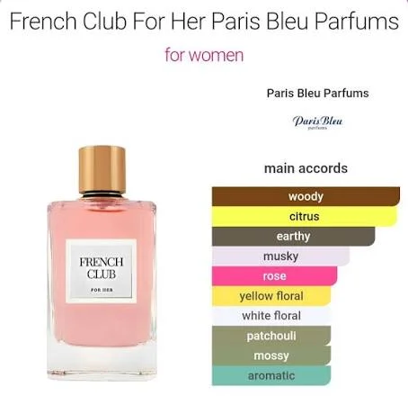 ادوپرفیوم فرنچ کلاب پاریس‌بلو (Paris Bleu French Club) حجم 90 میلی‌لیتر