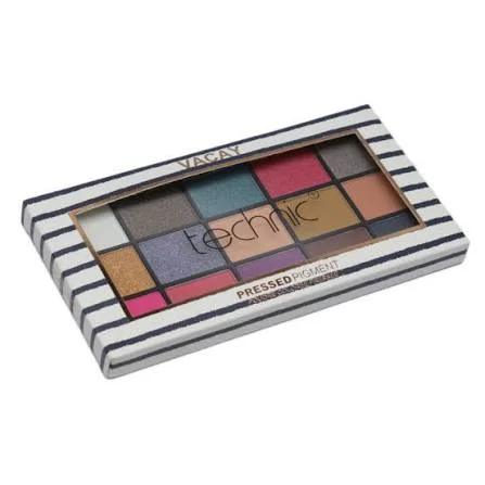 پالت سایه Vacay تکنیک مدل Vacay Pressed Pigment 15 رنگ حجم 22.5 گرم 