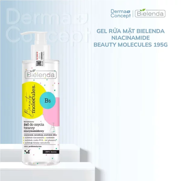 ژل شستشوی Molecules بی‌یلندا Beauty Molecules نیاسینامید حجم 195 میلی‌متر